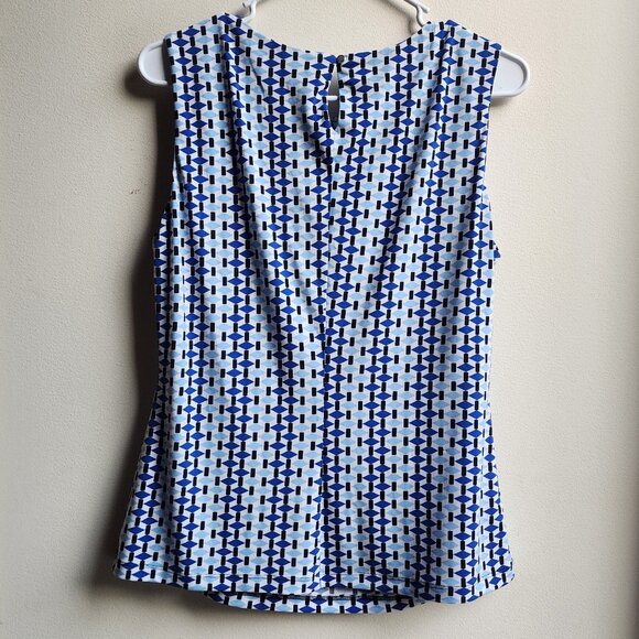 Calvin Klein Geometric Print Sleeveless Blouse Size Small - Picture 14 of 14
